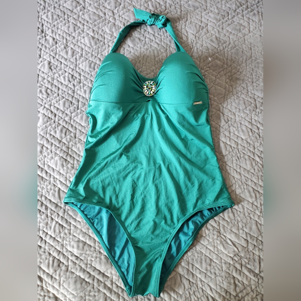 Sapph BALSAMO Green One Piece Swimming suit Size 14 New